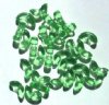 30 14mm Transparent Light Green Angel Wing Beads